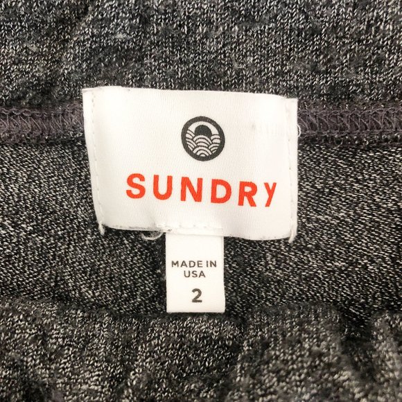 SUNDRY Lounge Pants with Red Piping Flare Cropped - Picture 8 of 11